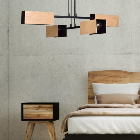 Lampe de plafond Perta Noir (4 lumieres)