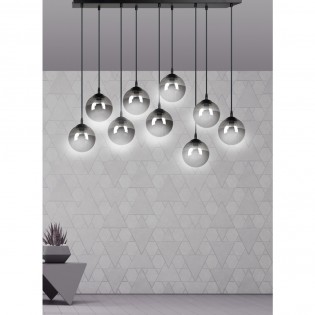 Regletté de plafond Sagan Graphite (9 lumieres)