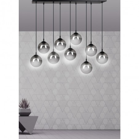 Regletté de plafond Sagan Graphite (9 lumieres)