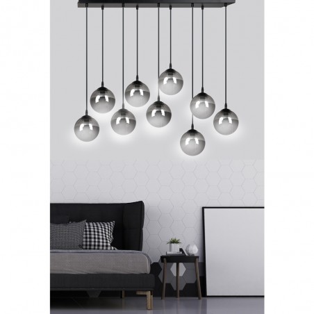 Regletté de plafond Sagan Graphite (9 lumieres)