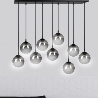 Regletté de plafond Sagan Graphite (9 lumieres)