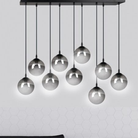 Regletté de plafond Sagan Graphite (9 lumieres)