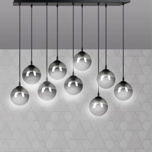 Regletté de plafond Sagan Graphite (9 lumieres)