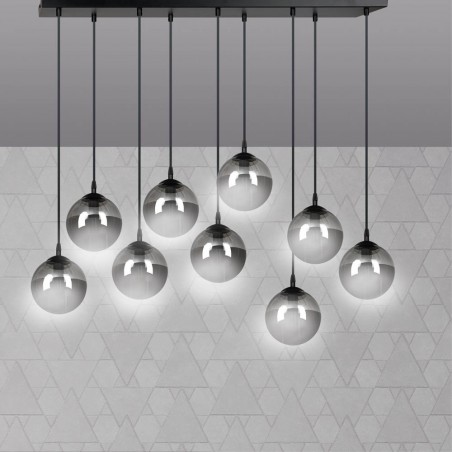 Regletté de plafond Sagan Graphite (9 lumieres)