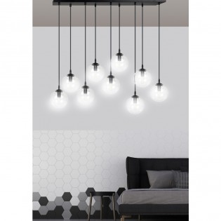 Regletté de plafond Sagan Transparent (9 lumieres)