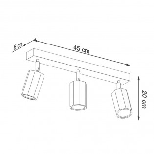 Réglette de plafond Zeke (3 Lumieres)