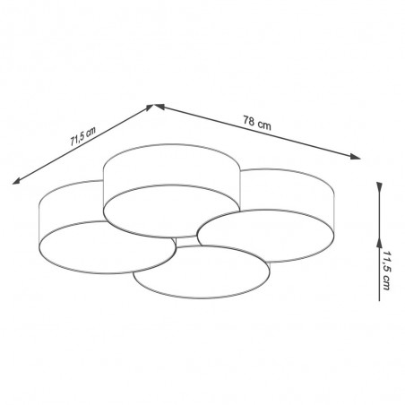 Plafonnier Circle (4 Lumieres)