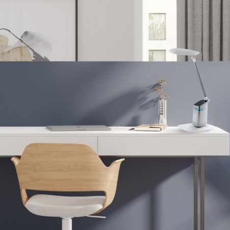 Lampe de bureau á LED haut-parleur et USB Oreon CCT