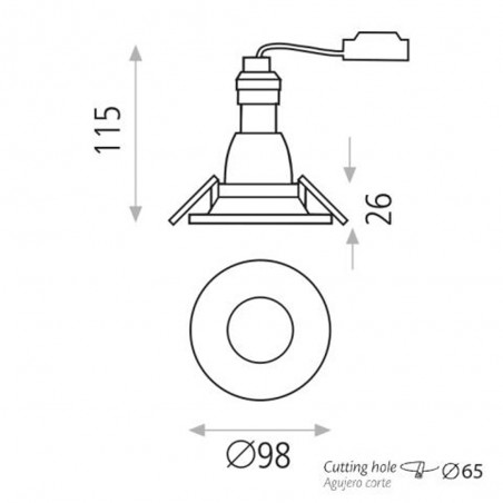 Downlight Spot encastré Antea