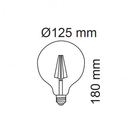 Ampoule LED E27 G125 Caramel (8W)