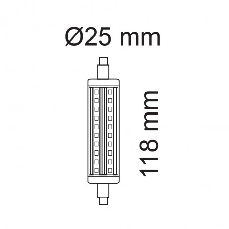 Ampoule á LED R7S 118 mm (9W)