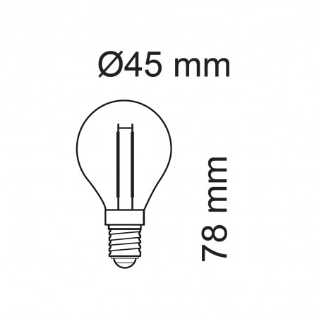 Ampoule á LED E14 G45 Dimmable (6W)