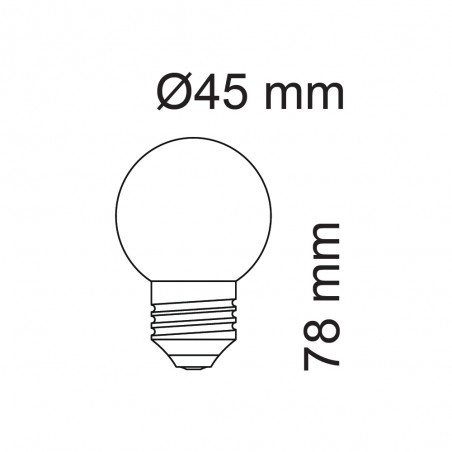 Ampoule LED E27 G45 Milky (6W)