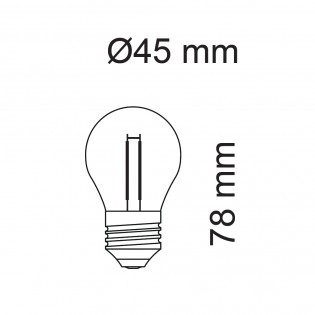 Ampoule LED E27 G45 Dimmable (6W)