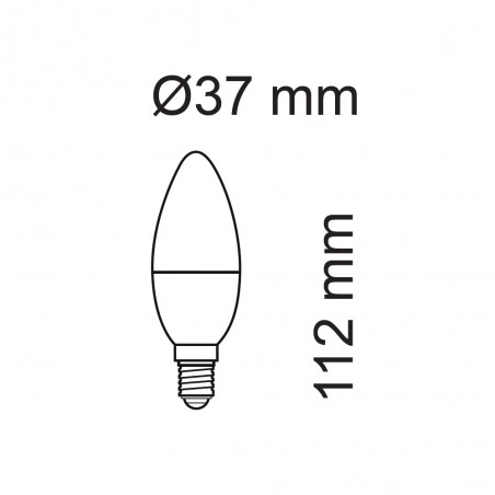 Ampoule LED E14 C37 (8W)