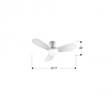Ventilateur de plafond á LED Vito CCT (24W)