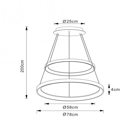 Lampe de suspension LED Vidal (92W)