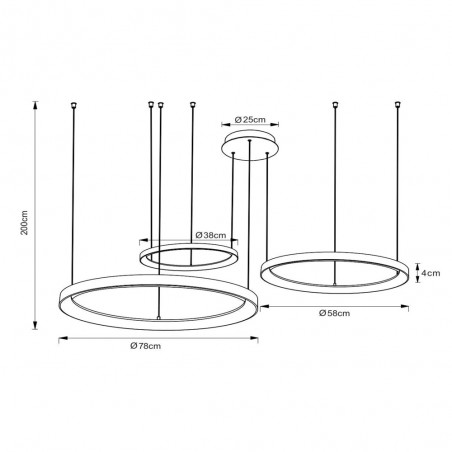 Lampe de suspension LED Vidal (120W)