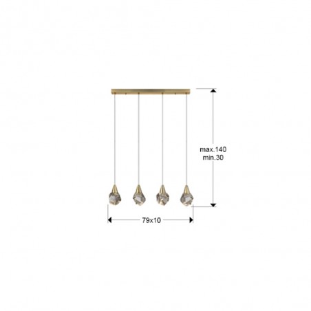 Regletté de plafond á LED Aquaria (4x4W)