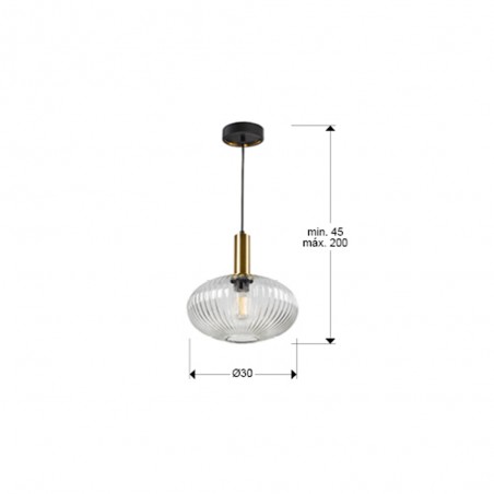 Lampe de plafond Norma Transparent