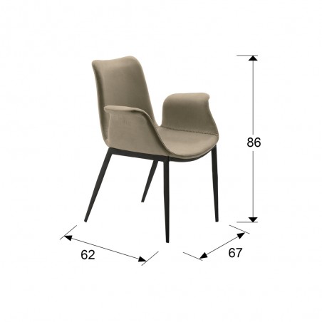 Chaise de salle à manger Sowa Beige
