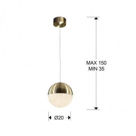 Suspension á LED Sphere (9.6W)
