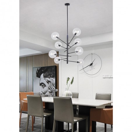Lampe de plafond Onet Noir (8 lumieres)
