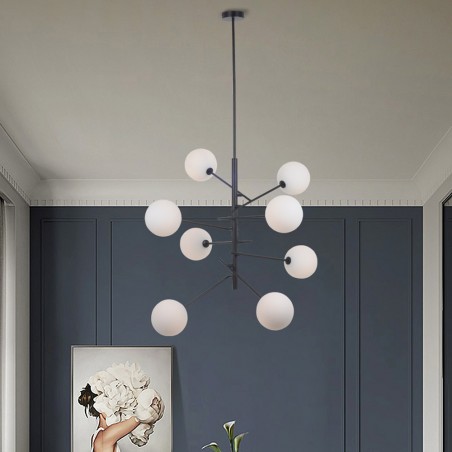 Lampe de plafond Onet Noir (8 lumieres)