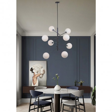 Lampe de plafond Onet Noir (8 lumieres)