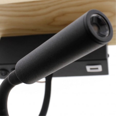 Aplique avec lecteur LED et étagère Bach (5W+3W)
