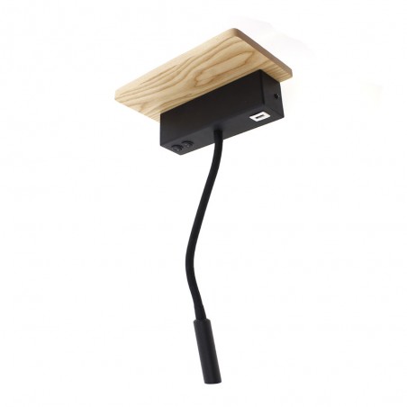 Aplique avec lecteur LED et étagère Bach (5W+3W)