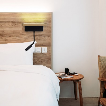 Aplique avec lecteur LED et étagère Bach (5W+3W)