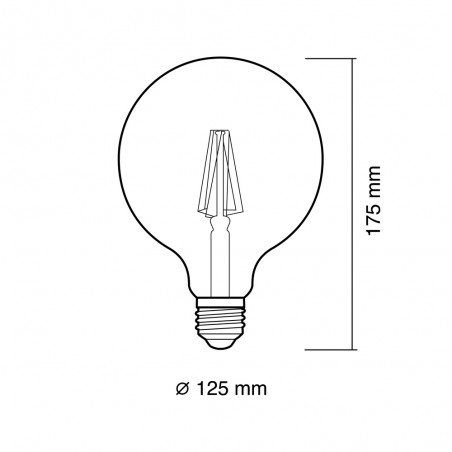 Ampoule á LED E27 G125 Fumee Dimmable (12W)