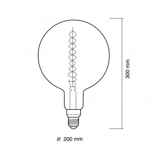 Ampoule á LED E27 G200 Fumee Dimmable (12W)
