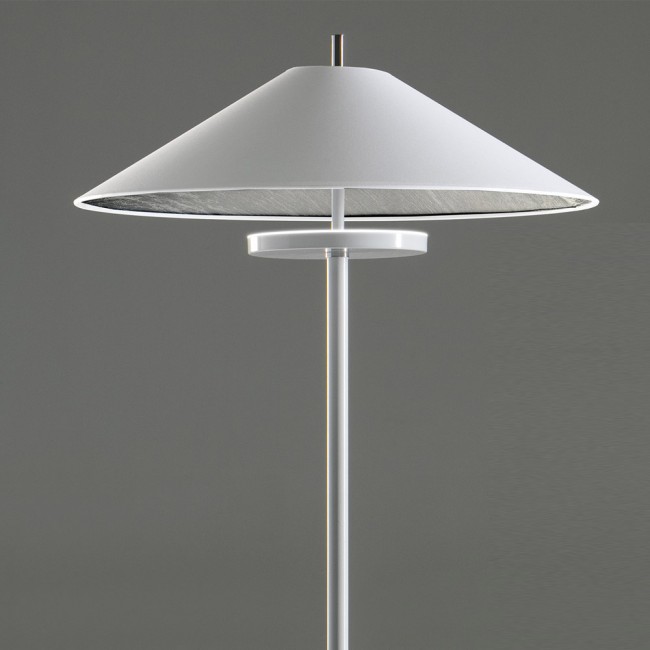 Lampadaire LED Rila Blanc/Argent (15W)