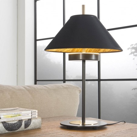 Lampe á poser LED Rila Noir/Or (15W)
