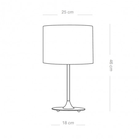 Lampe á poser Seide Or