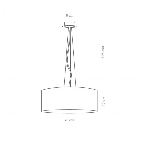 Suspension á LED Tino 45 Blanc Dimmable (24W)