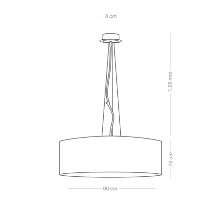Suspension á LED Tino 60 Noir Dimmable (24W)