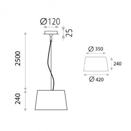 Lampe de plafond Stilo