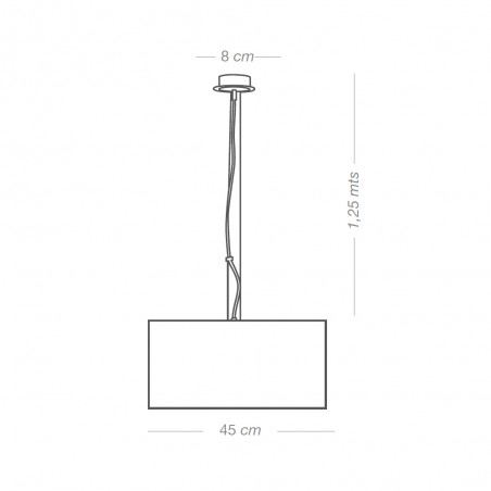 Lampe de plafond Tamil Gris