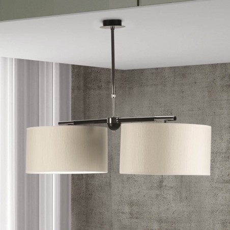 Lampe de suspension Tamil Beige (2 lumieres)