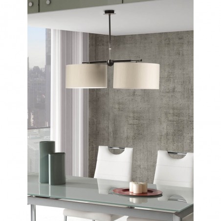 Lampe de suspension Tamil Beige (2 lumieres)