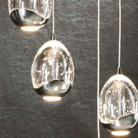 Lampe de suspension LED Rocío (5 lumières - 25W)