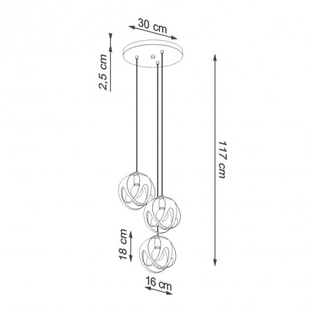 Lampe de plafond Tulos (3 Lumieres) II
