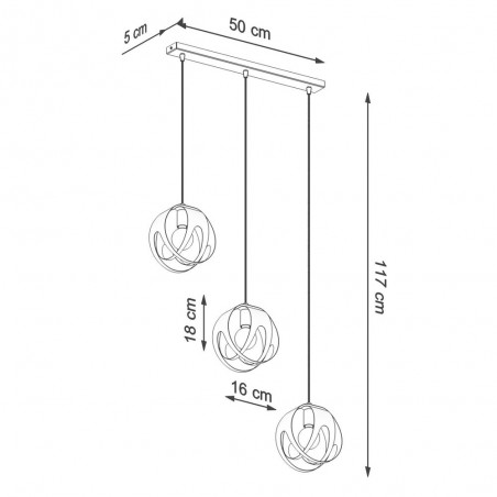 Lampe a suspension Tulos (3 Lumieres) II