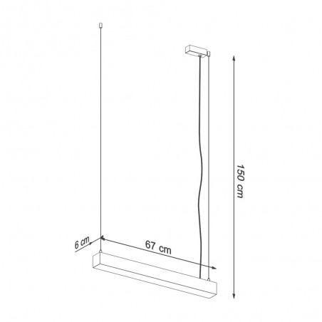 Lampe de plafond Led Pinne (17W)