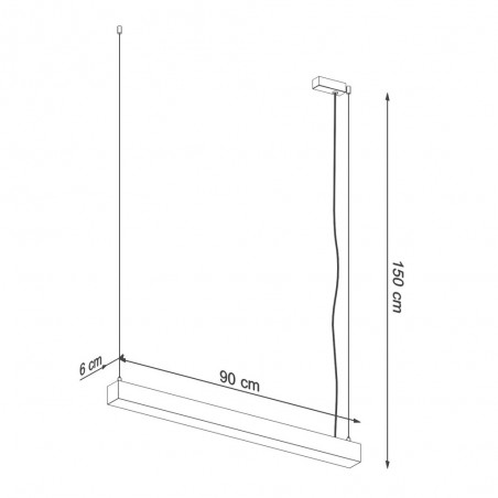 Lampe de plafond Led Pinne (25W)