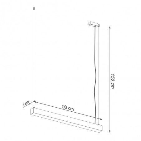 Lampe de plafond Led Pinne (25W) II