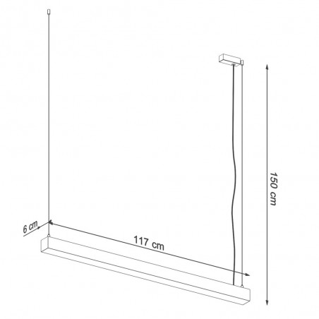 Lampe de plafond Led Pinne (31W)